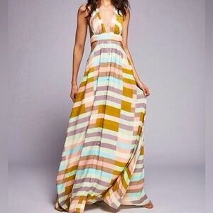Mara Hoffman Multicolor Flag Stripe Sage Dress